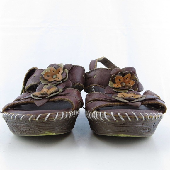 Heavenly Feet Women‎ Gladiator Shoes Brown Leather Buckle Size 8 Medium (B, M) - Picture 2 of 11